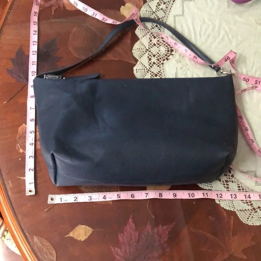Splendid Blue Vegan Leather Satchel Shoulder Bag
